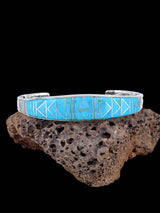 Bracelet incrusté de ciel nocturne en argent sterling Navajo
