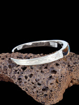 Bracelet incrusté de scène Navajo en argent sterling Night Sky Pueblo