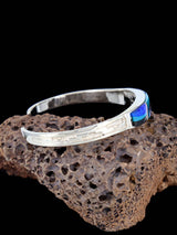 Navajo Sterling Silver Mosaic Inlay Bracelet