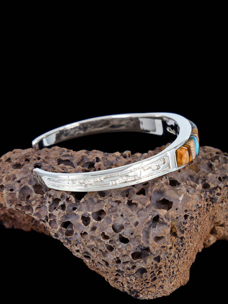 Native American Jewelry Multistone Inlay Cuff Bracelet