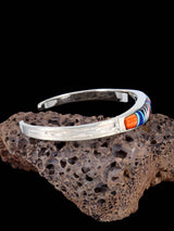 Bracelet incrusté de ciel nocturne en argent sterling Navajo