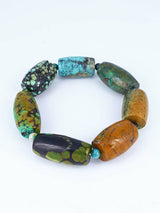 Navajo Cloud Mountain Turquoise Stretch Bracelet