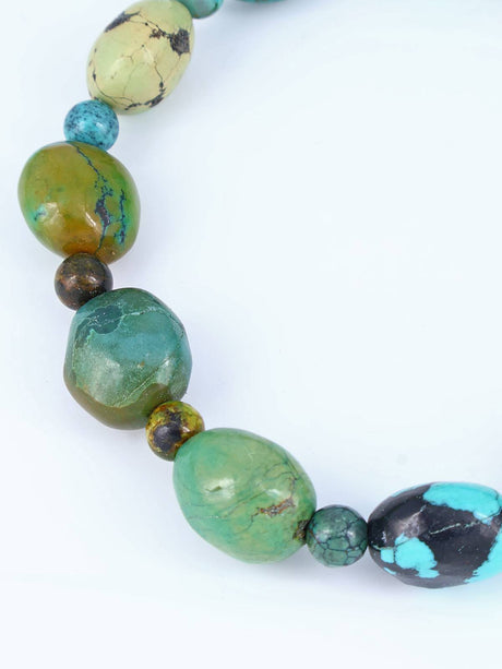 Navajo Cloud Mountain Turquoise Stretch Bracelet