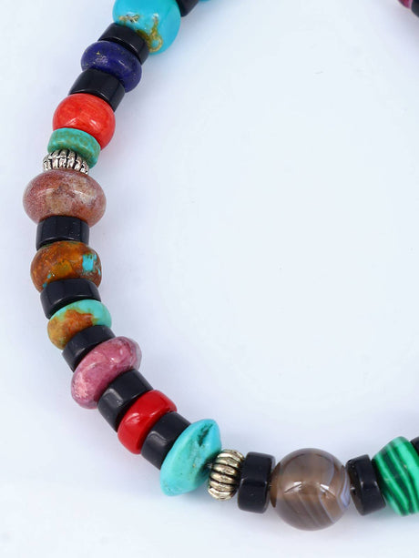 Navajo Multistone Single Strand Beaded Bracelet