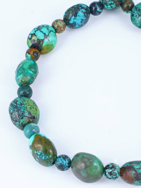 Navajo Cloud Mountain Turquoise Stretch Bracelet