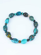 Navajo Cloud Mountain Turquoise Stretch Bracelet