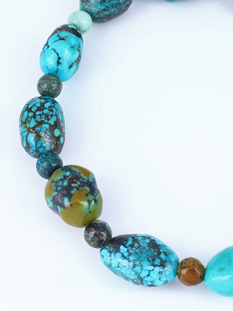 Navajo Cloud Mountain Turquoise Stretch Bracelet