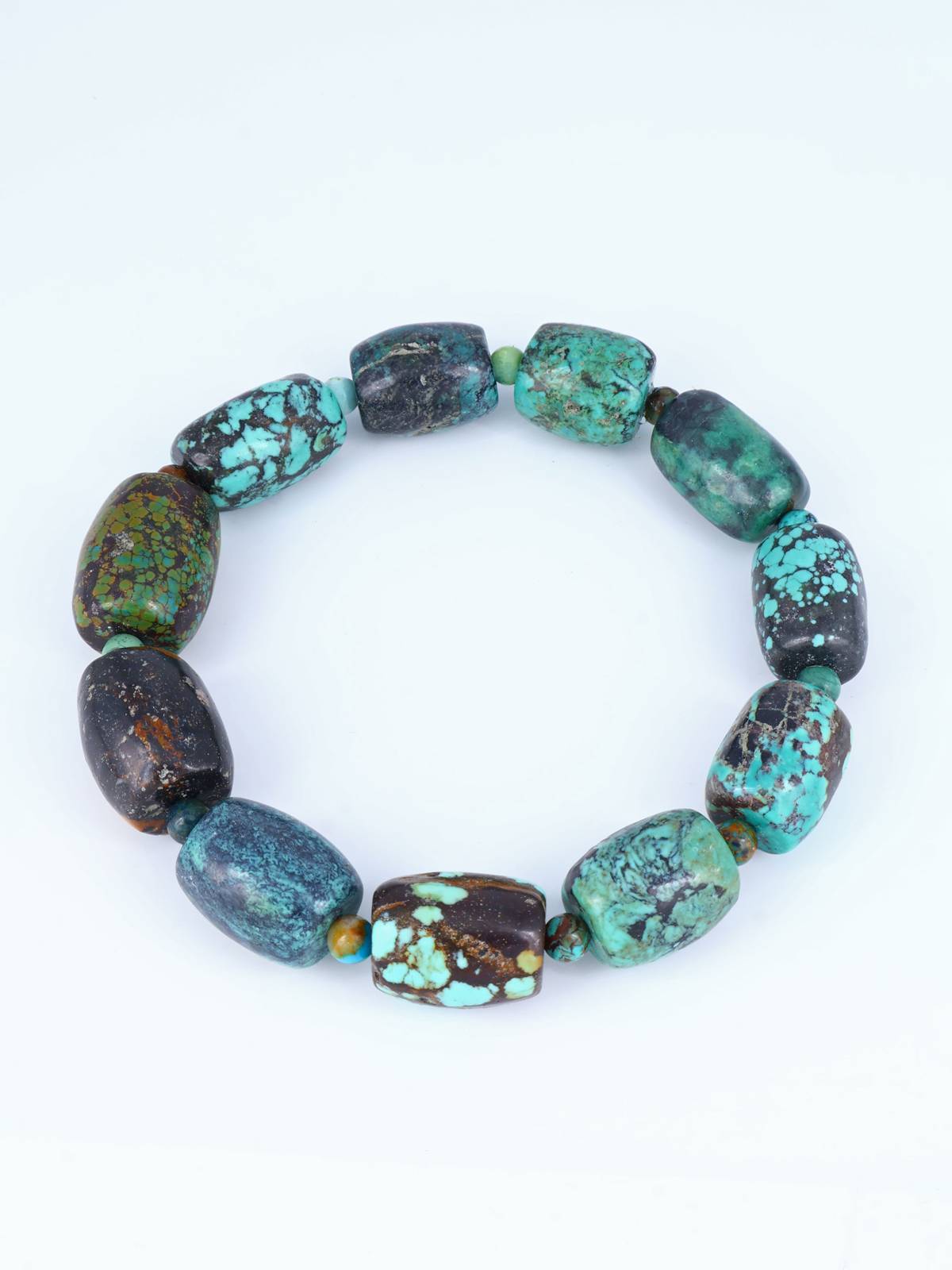Navajo Cloud Mountain Turquoise Stretch Bracelet