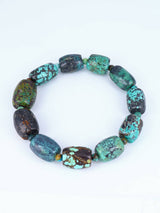 Navajo Cloud Mountain Turquoise Stretch Bracelet