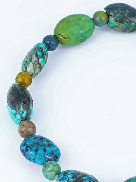 Navajo Cloud Mountain Turquoise Stretch Bracelet