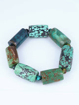 Navajo Cloud Mountain Turquoise Stretch Bracelet