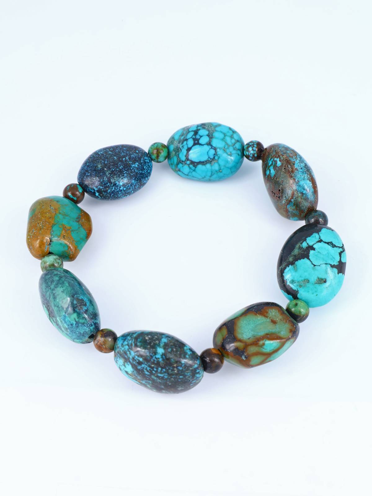 Navajo Cloud Mountain Turquoise Stretch Bracelet