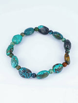 Navajo Cloud Mountain Turquoise Stretch Bracelet