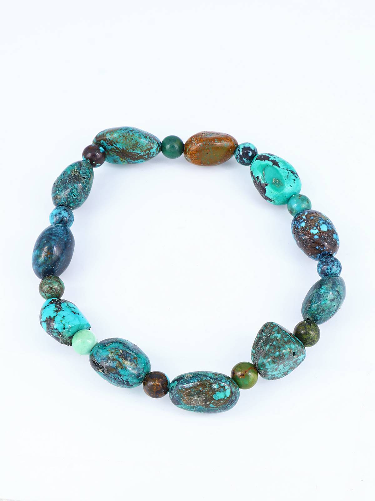 Navajo Cloud Mountain Turquoise Stretch Bracelet