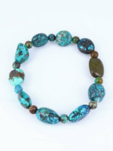 Navajo Cloud Mountain Turquoise Stretch Bracelet
