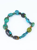 Navajo Cloud Mountain Turquoise Stretch Bracelet