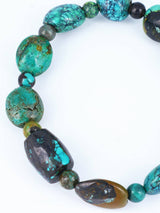 Navajo Cloud Mountain Turquoise Stretch Bracelet