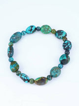 Navajo Cloud Mountain Turquoise Stretch Bracelet