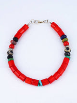 Pulsera de cuentas de una sola hebra con múltiples piedras