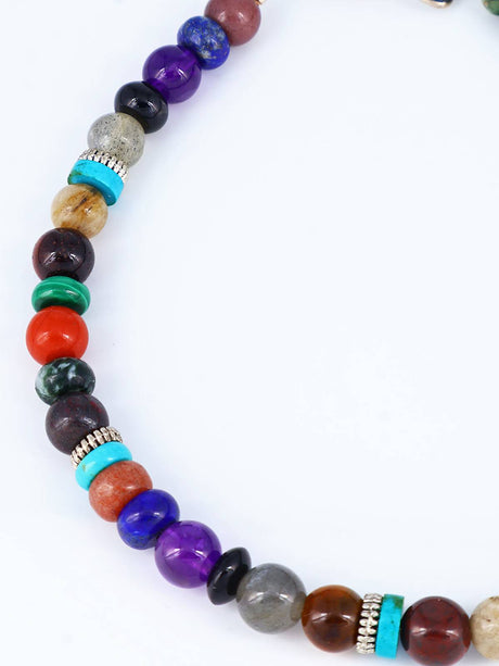 Navajo Multi Stone Single Strand Beaded Bracelet