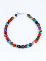 Pulsera de cuentas de una sola hebra con múltiples piedras