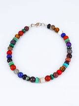 Pulsera de cuentas de una sola hebra con múltiples piedras