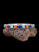Navajo Lapis Spiny Oyster Turquoise Bangle Bracelet