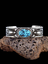 Navajo Jewelry Bracelet en argent sterling Dry Creek Turquoise Thunderbird