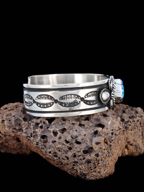 Navajo Jewelry Sterling Silver Cloud Mountain Turquoise Bracelet