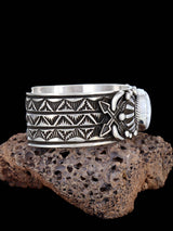 Navajo Sterling Jewelry White Buffalo Cuff Bracelet