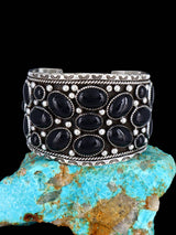 Navajo Sonoran Gold Turquoise Cluster Bracelet manchette en argent sterling