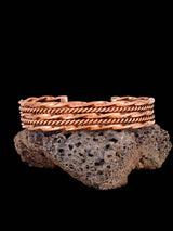 Bracelet manchette en corde de cuivre de bijoux amérindiens
