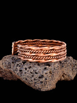 Bracelet manchette en corde de cuivre de bijoux amérindiens