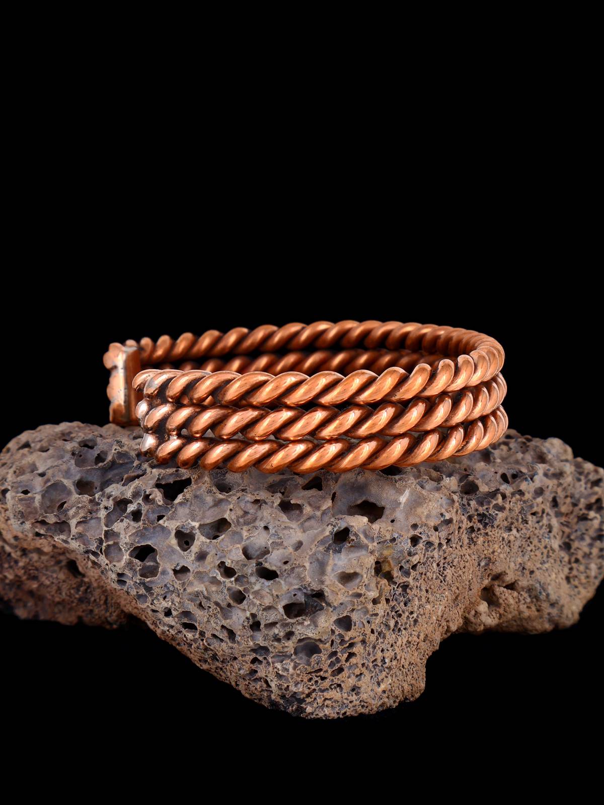 Native American Jewelry Copper Rope Cuff Bracelet
