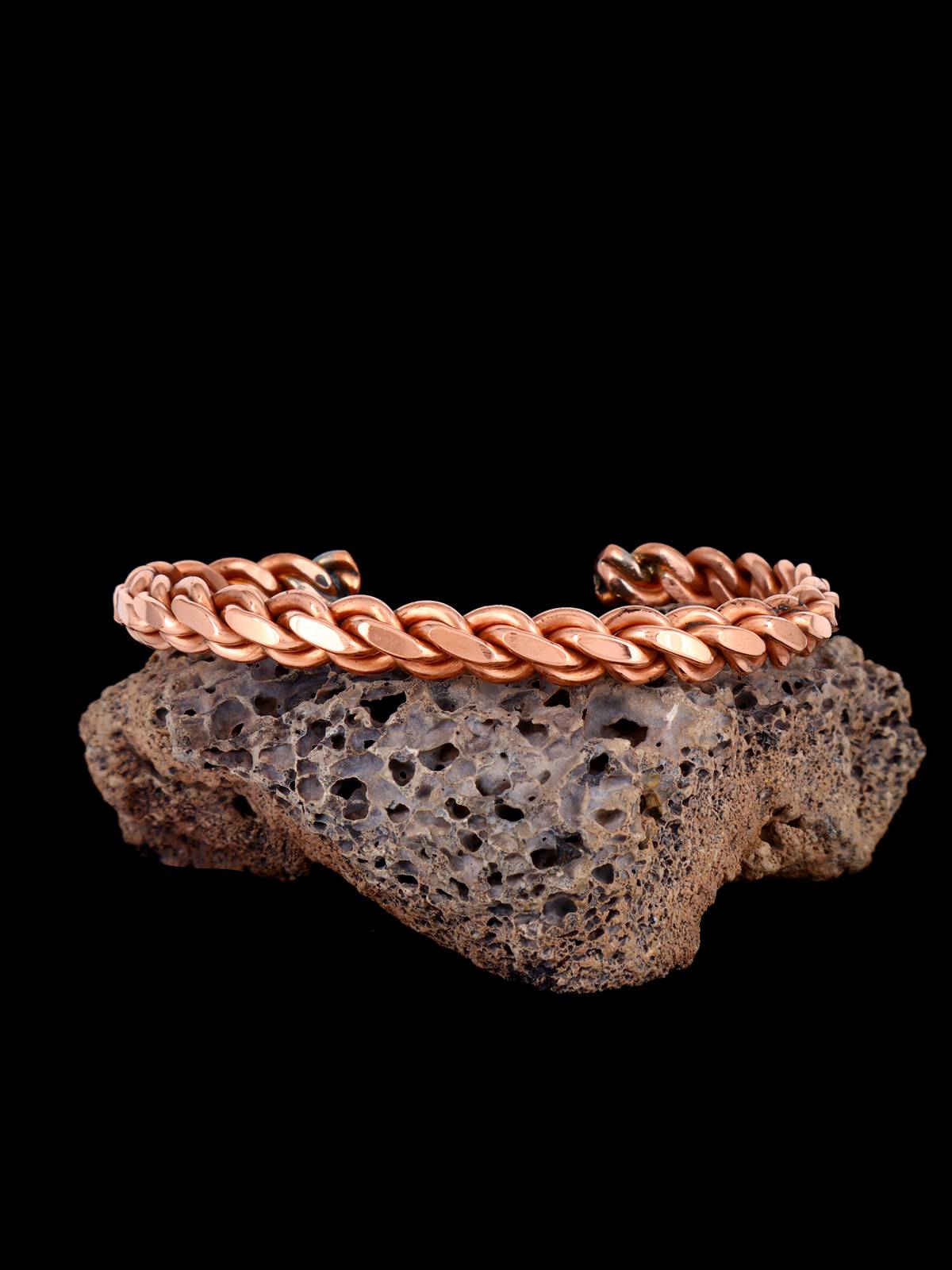 Bracelet manchette en corde de cuivre, bijoux indiens amérindiens