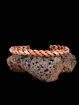 Bracelet manchette en corde de cuivre, bijoux indiens amérindiens