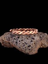 Native American Jewelry Braided Copper Cuff Bracelet
