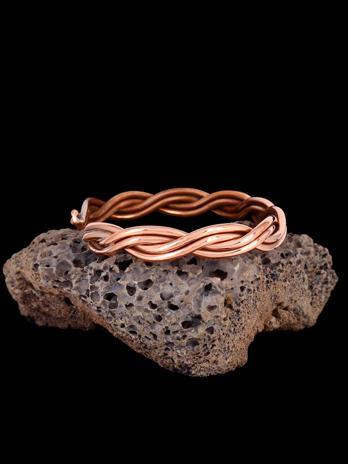 Native American Jewelry Braided Copper Cuff Bracelet
