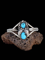 Bracelet manchette Navajo Turquoise en argent sterling