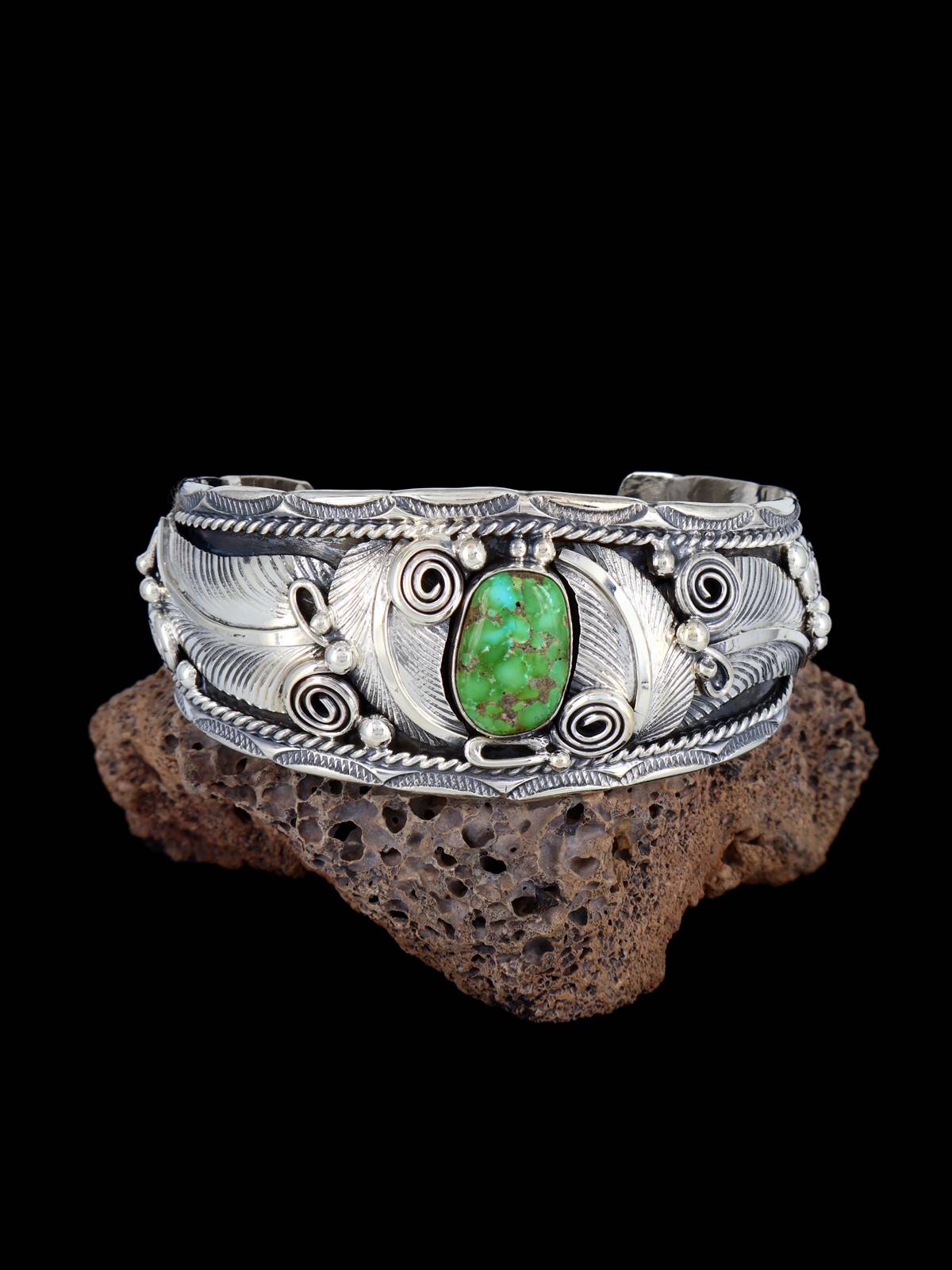 Pulsera de plata de ley con joyería nativa americana