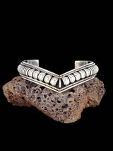 Sculpted Native American Sterling Silver Cuff Bracelet