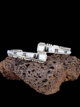 Native American Jewelry White Buffalo Inlay Cuff Bracelet