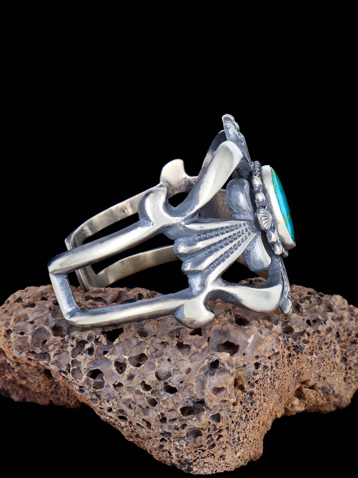 Navajo Emerald Valley Turquoise Sterling Silver Cuff Bracelet