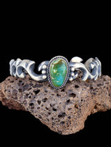 Navajo Sonoran Gold Turquoise Sterling Silver Cuff Bracelet