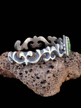 Navajo Sonoran Gold Turquoise Sterling Silver Cuff Bracelet