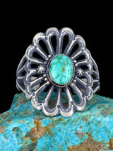 Navajo Emerald Valley Turquoise Sterling Silver Cuff Bracelet