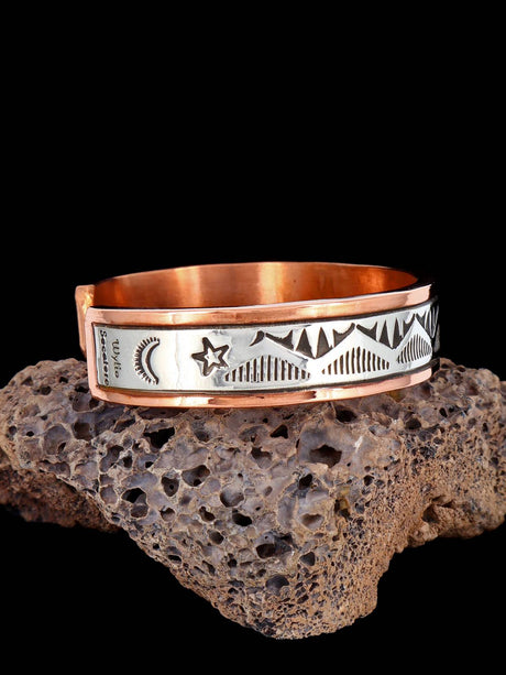 Navajo Sterling Silver and Copper Cuff Bracelet