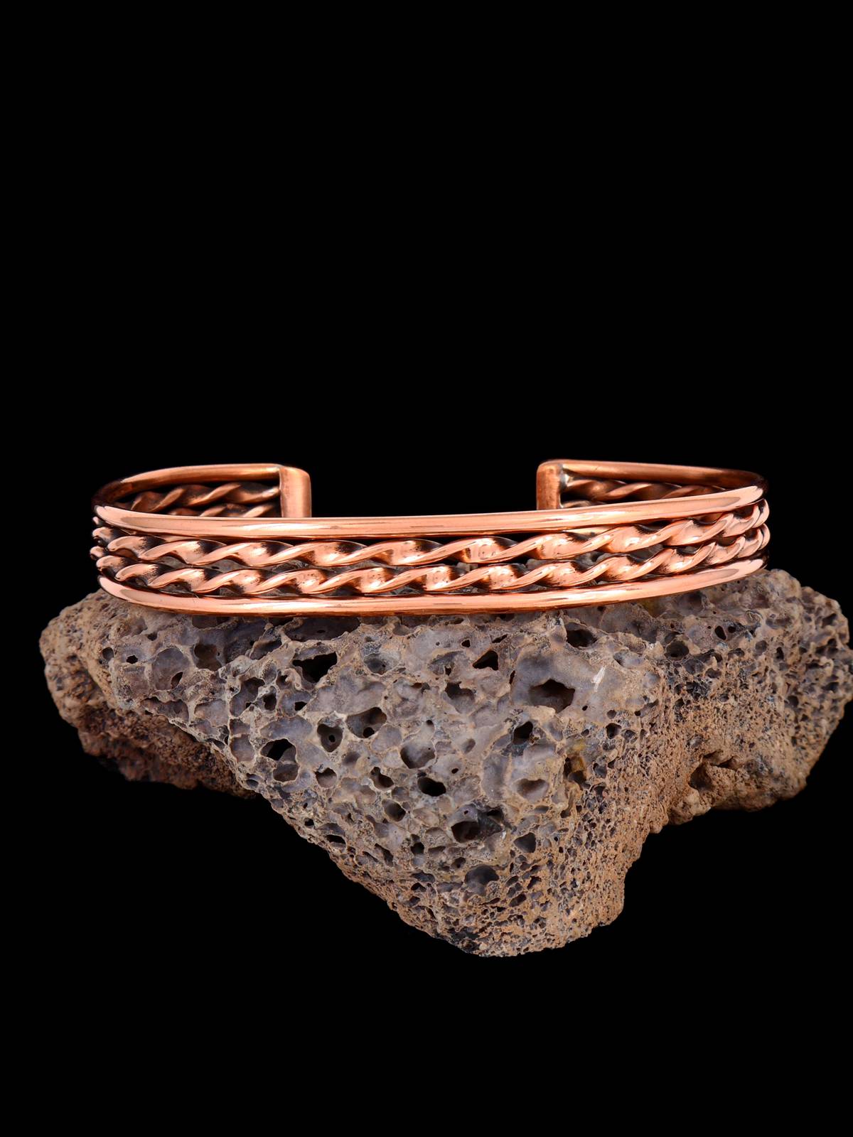 Native American Jewelry Copper Rope Cuff Bracelet