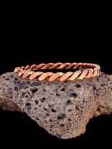 Pulsera de puño de cuerda de cobre de joyería nativa americana