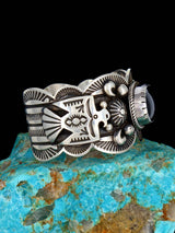 Navajo Jewelry Pulsera de plata de ley con ónix negro
